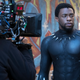 Chadwick Boseman as T’Challa on the set of Marvel’s Black Panther.